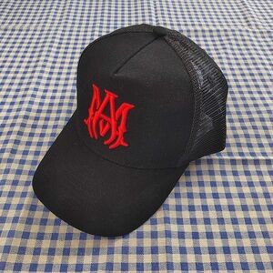 Amiri MA Logo Embroidered Black Baseball Cap